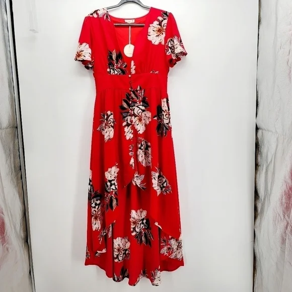 NWT Promesa Floral High Low - Picture 1 of 8